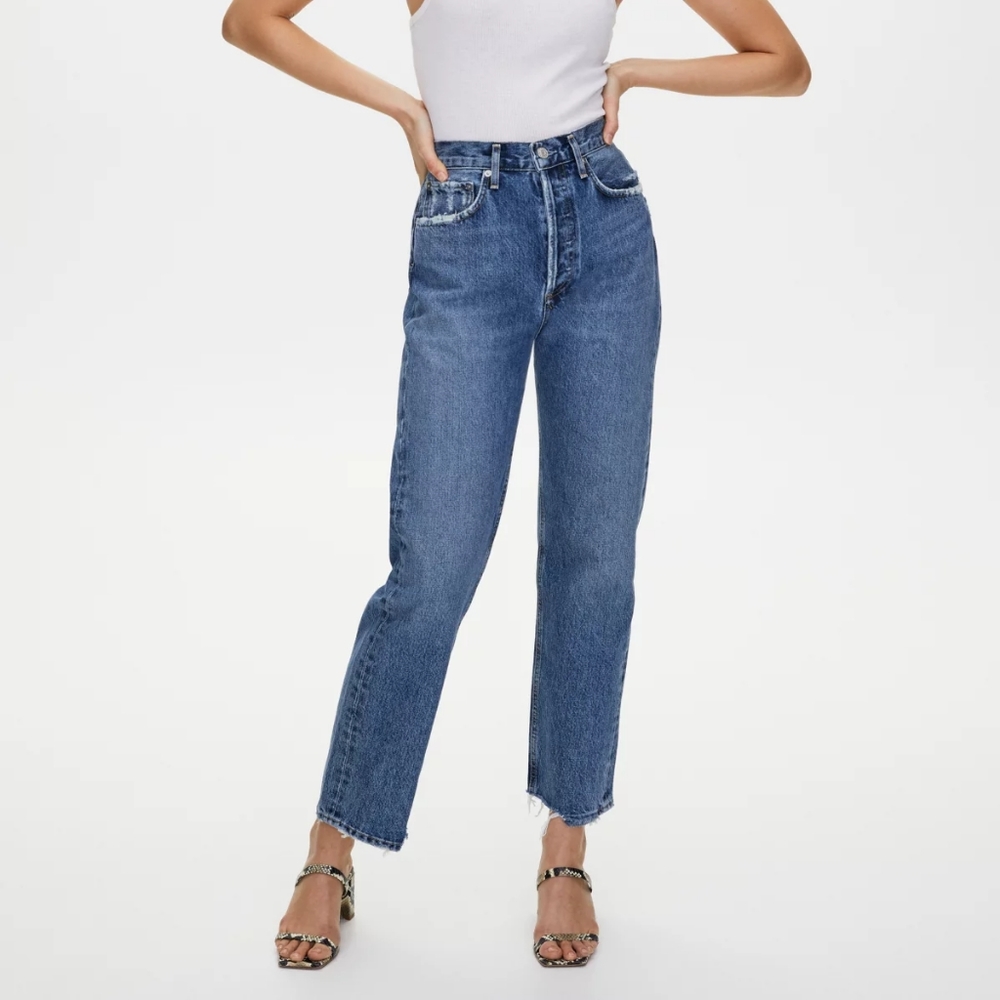 Agolde 90s Mid Rise Loose in Showcase/Dark Denim